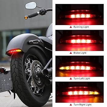 Amazon.com: Motorcycle Chopped Rear Fender Edge LED Brake